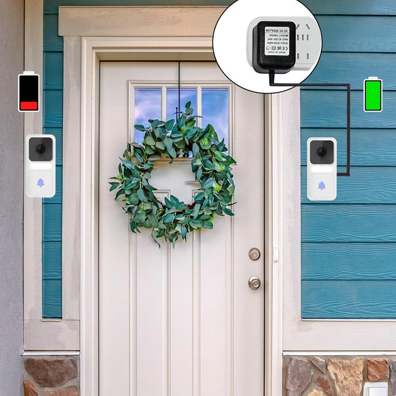 TEKCAM 24V Doorbell Transformer Compatible with WYZE Doorbell v2, AOSU Doorbell, XTU Doorbell, 16ft Doorbell Power Adapter, Black (No Doorbell) - Image 4